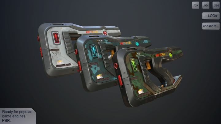 Sci-fi pistols