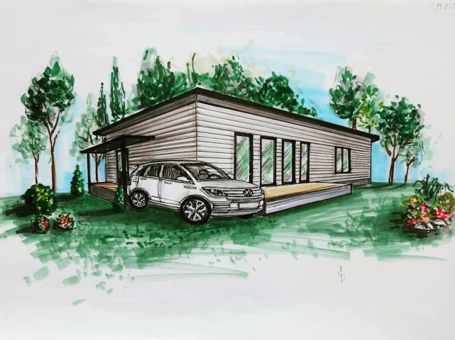 Скетч сборного дома