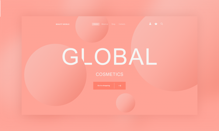 Первый экран для магазина косметики