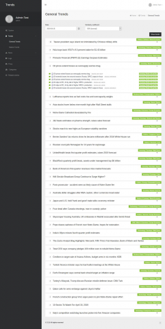 Распознание трендов и категорий в новостях
