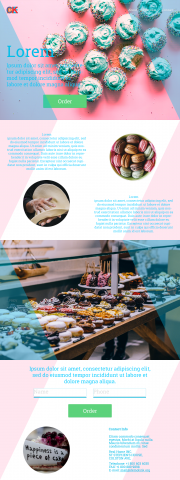 Дизайн лендинга кондитерской
