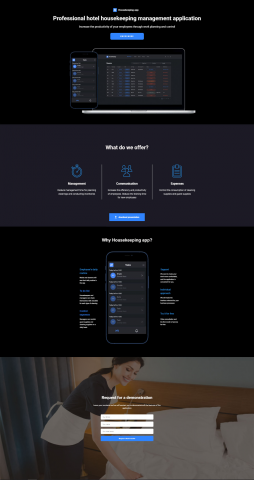 Лендинг Housekeeping App