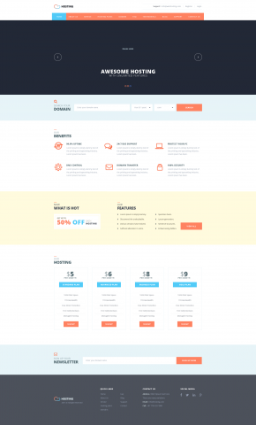 Верстка страницы hosting