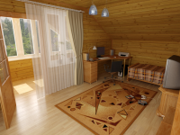 Мансардные помещения деревянного коттеджа