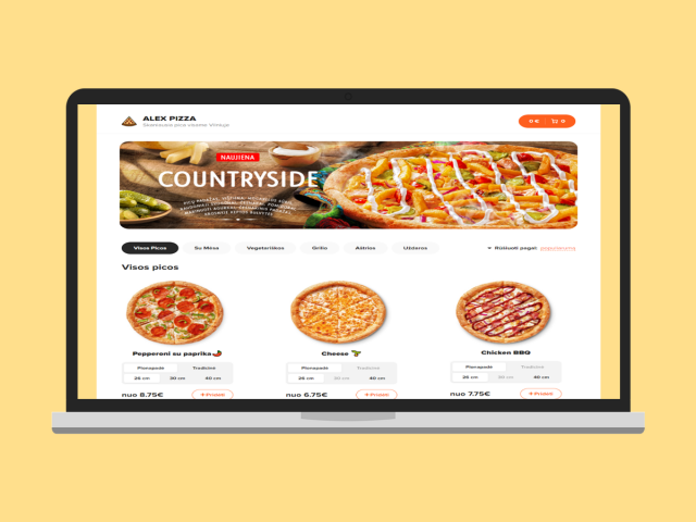Разработка интернет магазина "AlexPizza"