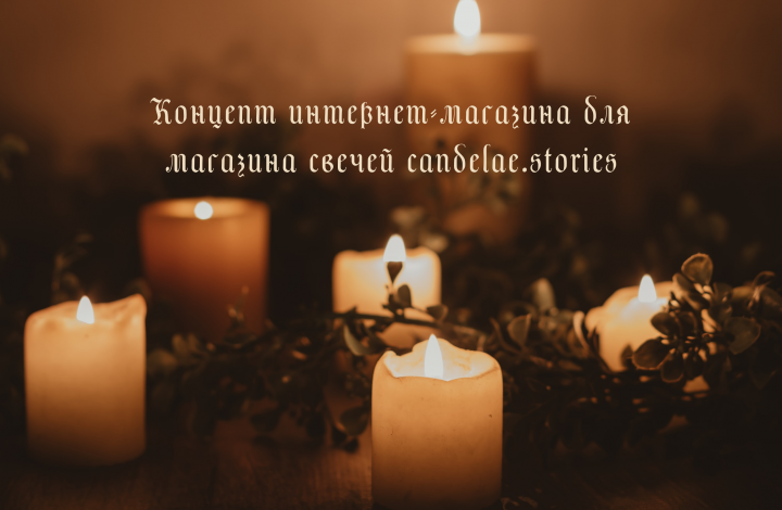 Концепт для интернет магазина свечей