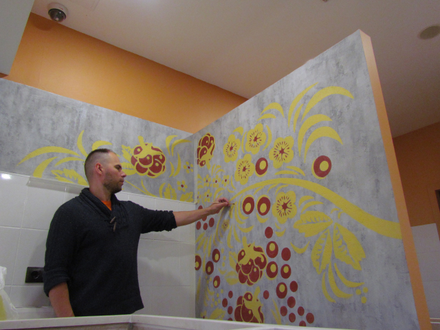 Роспись по декоративной штукатурке