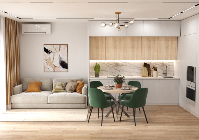 Кухня-гостиная ЖК Лето