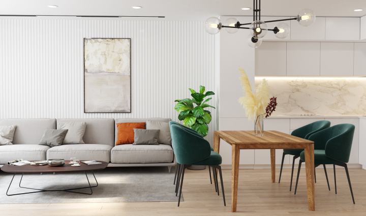 Кухня-гостиная, ЖК Скобелев