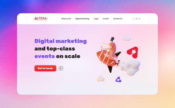 Лендинг для Altera