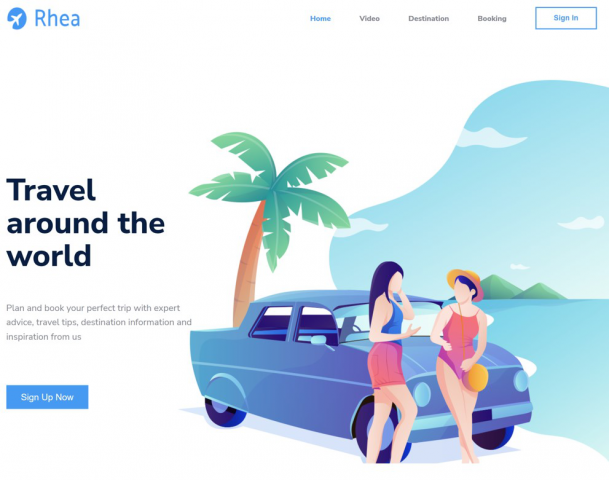Сайт бронирования отелей "Rhea-Travel"