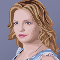 портрет в векторе с фото. Екатерина