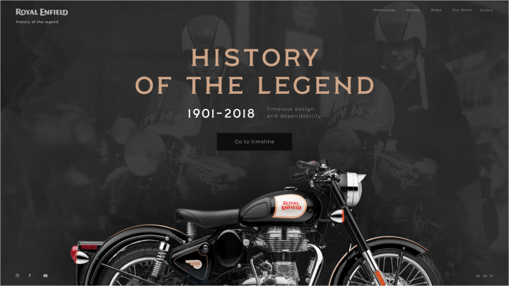 Редизайн сайта Royal Enfield