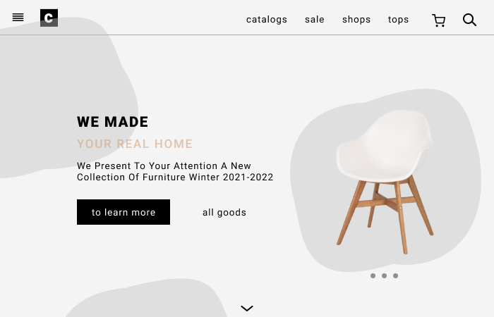 C - магазин мебели.