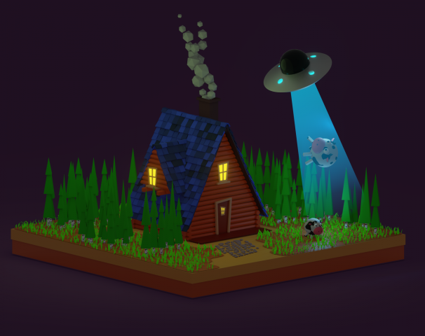 Домик low-poly