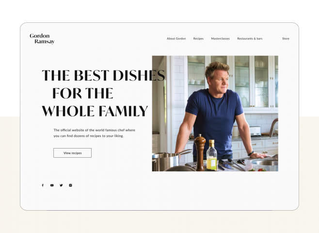 Редизайн сайта Гордона Рамзи