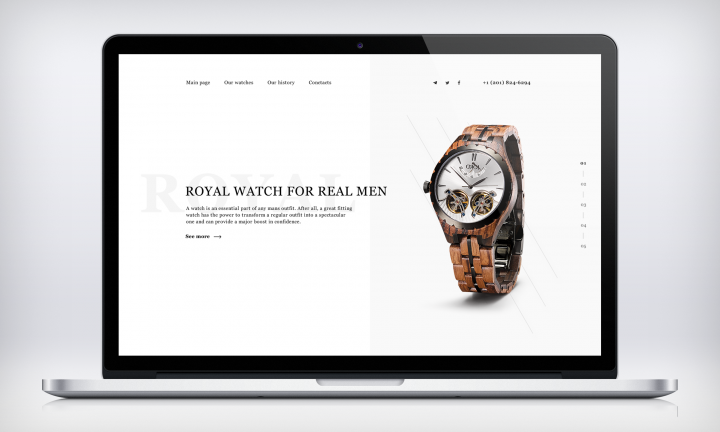 Стильный магазин дорогих наручных часов