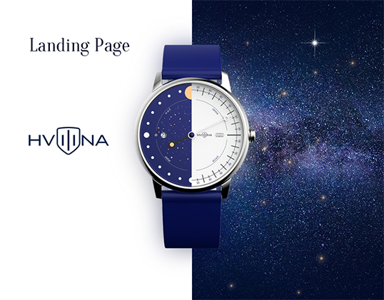 Landing Page для коллекции наручных часов ZORKA VENERA