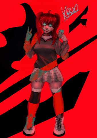 арт девушки в полный рост