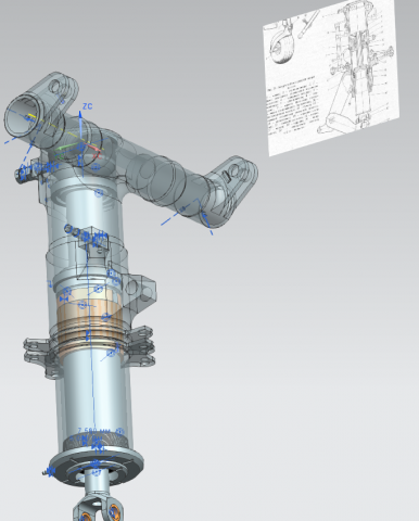 Носовая стойка шасси Самолета Л-410