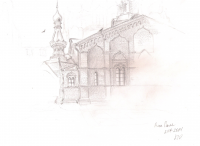 набросок части храма