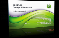 Визитная карточка после ребрендинга Сбербанка