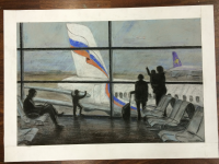 Аэропорт. Пастель 2014г.