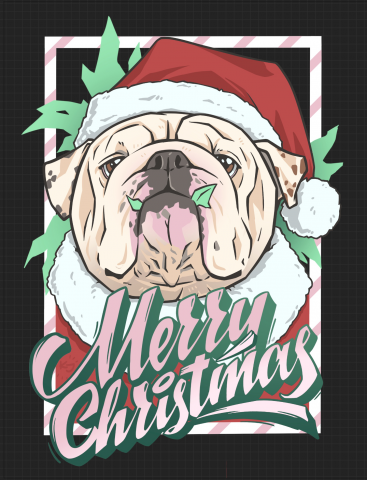 bulldog print