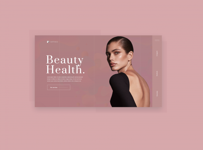 Концепт первого экрана для салона красоты