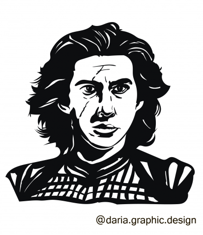 Векторный портрет на заказ Кайло Рен (Kylo Ren)