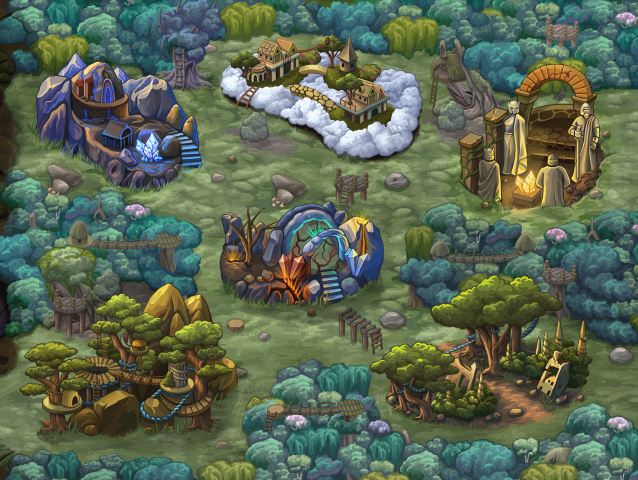 Карта местности, игра Infinity Run