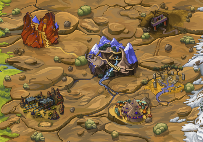 Карта местности, игра Infinity Run