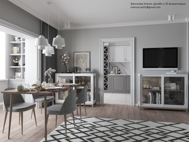 Проект 100 кв.м. в Выхино-Жулебино. Гостиная.