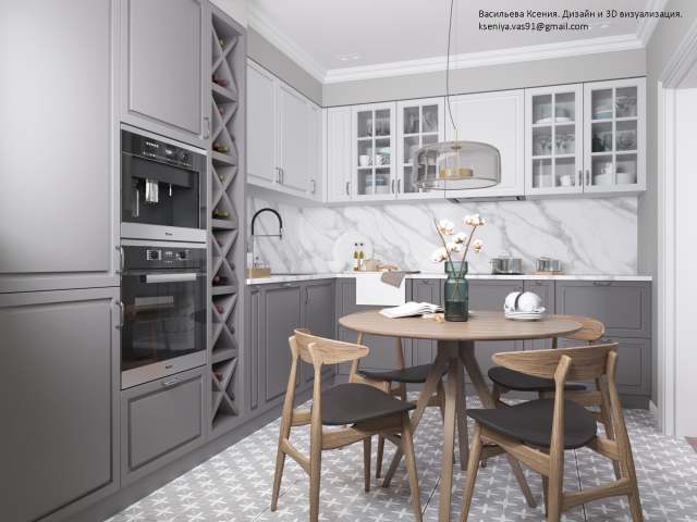 Проект площадью 100 м.кв. в Выхино-Жулебино. Кухня.