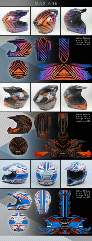 дизайны мотошлема модель "max 606"
