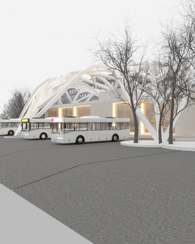 3d-визуализация Курского автовокзала.