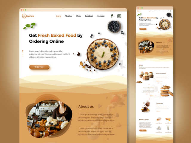 Дизайн вебсайта для кондитерской студии