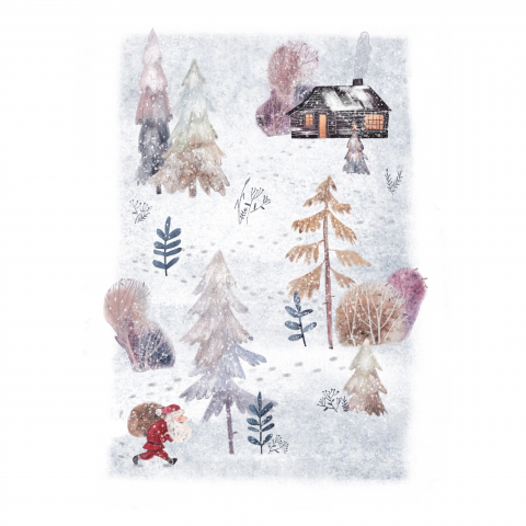 Открытка из серии к Новому году и Рождеству