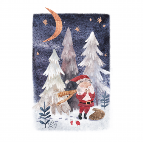 Открытка из серии к Новому году и Рождеству