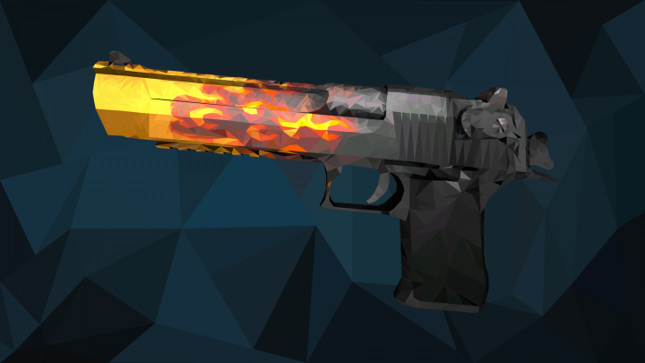 дизайн оружия в стиле low-poly