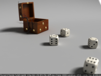 Игральные кости из камеры VRay