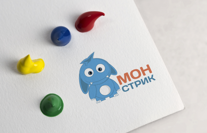 Логотип для школы раннего развития "МОНСТРИК"