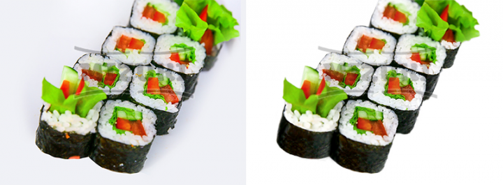 обтравка, небольшая корректировка форм, задний фон – размыть