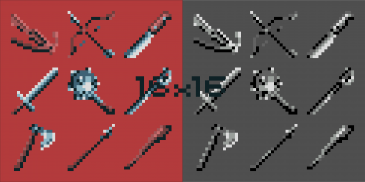 Pixel weapons