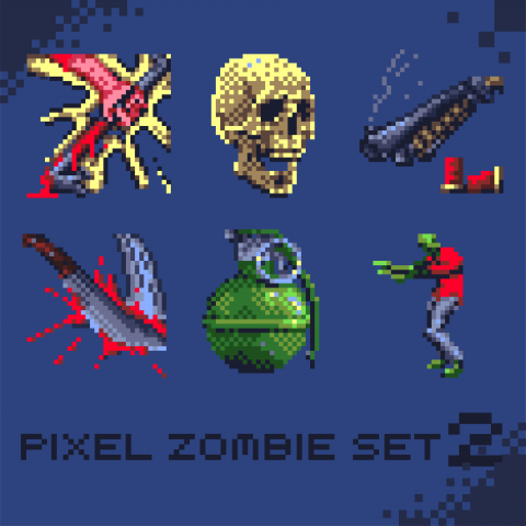 Pixel zombie set