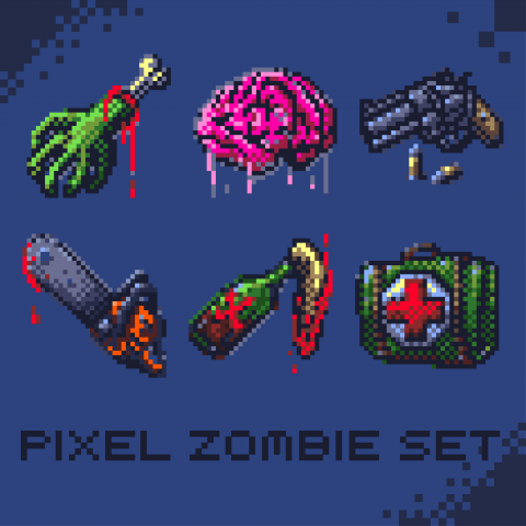 Pixel zombie set