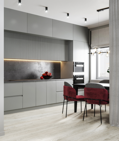 ЖК Балтийская волна. Кухня-гостиная, прихожая