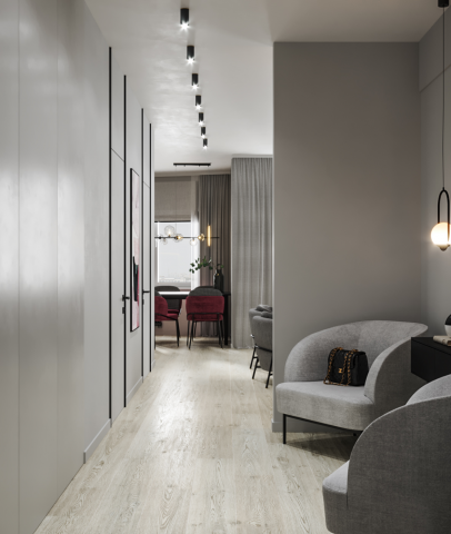 ЖК Балтийская волна. Кухня-гостиная, прихожая