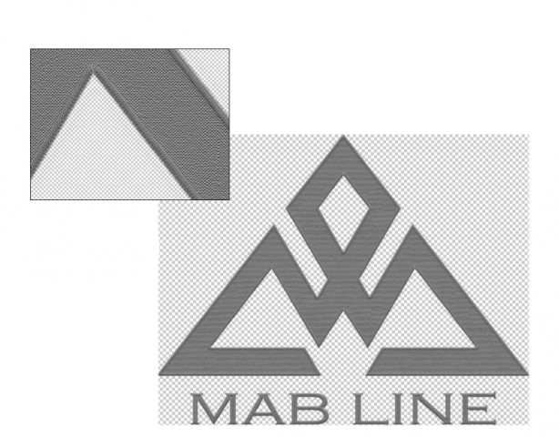 Сделать из логотипа текстуру как прошитый в ручную