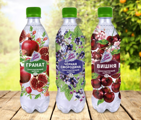 Упаковка для линейки сокосодержащих напитков